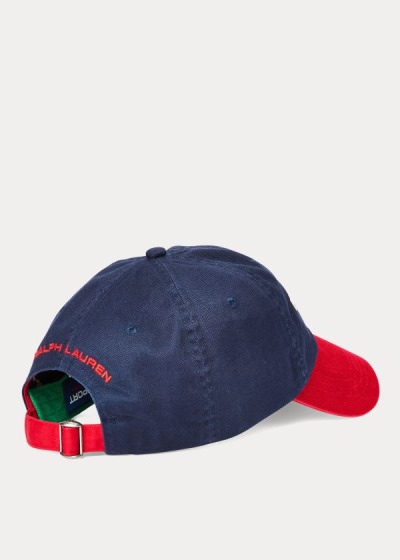 Gorra Polo Ralph Lauren Hombre Azul Marino / Rojos - Flag Cotton Chino - MUGZQ2319